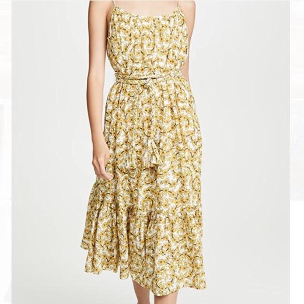 NWT Rhode Resort Lea Dress in Yellow Ditsy Floral